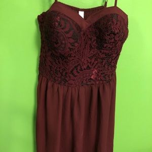 maroon dress